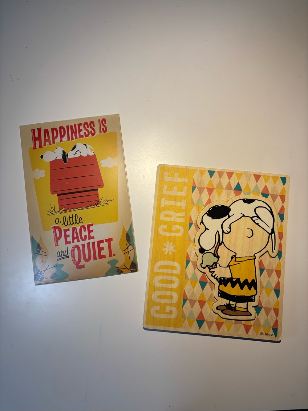 Peanuts Wall Plaque Duo